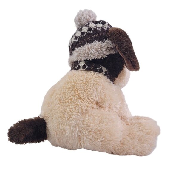 Hugfun International Soft Floppy Ears Dog Plush Aiden Wearing Scarf and Hat - Picture 3 of 15